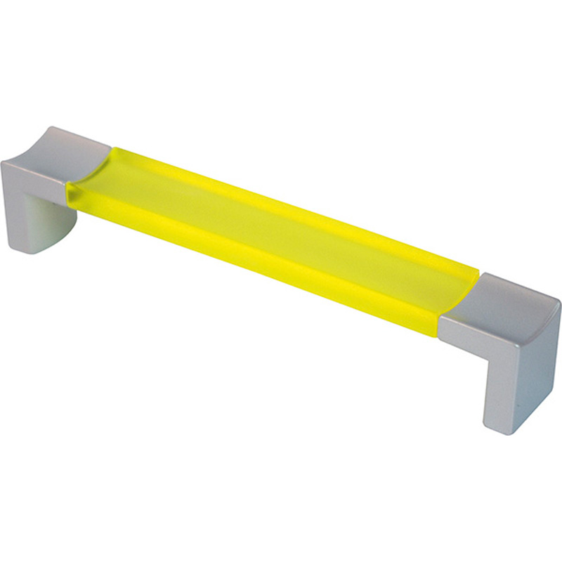 Λαβή 182-2405ΑΜ128 Marm 128mm Κίτρινη Amarillo Με Βάση Νίκελ Ματ