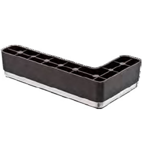 Ποδαράκι Πλαστικό Επίπλου RV Inox 12cm x 22cm x 5cm ύψος