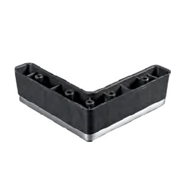 Ποδαράκι Πλαστικό Επίπλου RV Inox 15cm x 15cm x 4cm ύψος