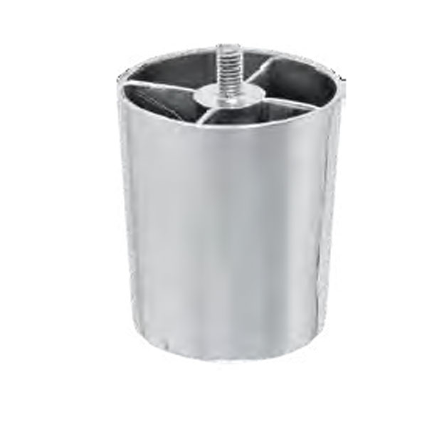 Ποδαράκι Πλαστικό Επίπλου RV M8 Ύψος 8cm Inox