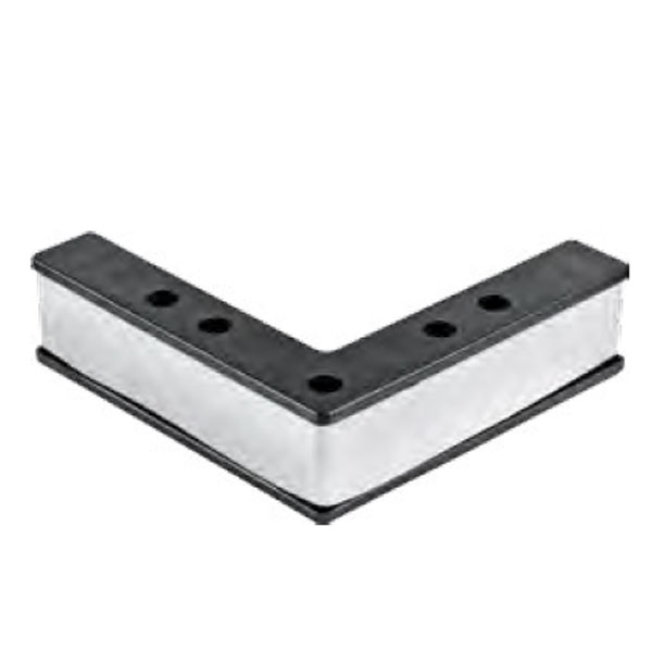 Ποδαράκι Πλαστικό Επίπλου RV Inox 18cm x 18cm x 5cm ύψος