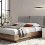 ΚΡΕΒΑΤΙ FLOW LETTO ΓΙΑ ΣΤΡΩΜΑ 160x200cm ΜΕ ΑΠΟΘΗΚΕΥΤΙΚΟ ΧΩΡΟ ΚΑΙ ΜΑΞΙΛΑΡΙΑ. ΧΡΩΜΑ ΤΕΧΝΗΤΟ ΚΑΠΛΑΜΑ MASSIMA OAK M29