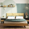 ΚΡΕΒΑΤΙ LOFT 8 LETTO ΓΙΑ ΣΤΡΩΜΑ 160x200cm ΜΕ ΞΥΛΙΝΑ ΠΟΔΙΑ. ΧΡΩΜΑ ΤΕΧΝΗΤΟ ΚΑΠΛΑΜΑ ΦΥΣΙΚΟ RUSTIC Μ18