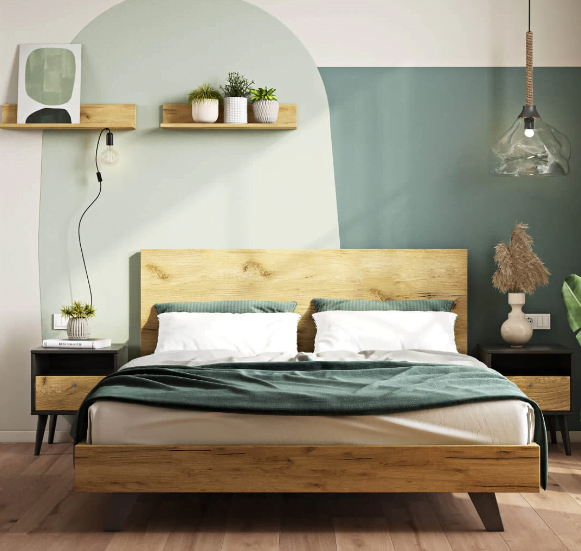 ΚΡΕΒΑΤΙ LOFT 8 LETTO ΓΙΑ ΣΤΡΩΜΑ 160x200cm ΜΕ ΞΥΛΙΝΑ ΠΟΔΙΑ. ΧΡΩΜΑ ΤΕΧΝΗΤΟ ΚΑΠΛΑΜΑ ΦΥΣΙΚΟ RUSTIC Μ18