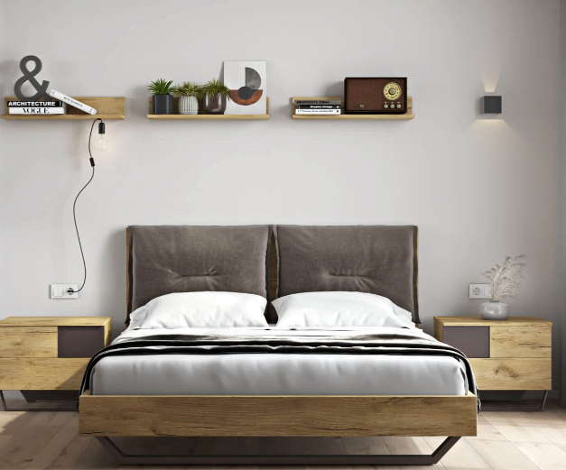 ΚΡΕΒΑΤΙ LOFT 4 LETTO ΓΙΑ ΣΤΡΩΜΑ 160x200cm ΜΕ ΜΑΞΙΛΑΡΙΑ ΚΑΙ ΜΕΤΑΛΛΙΚΗ ΒΑΣΗ ΣΤΗΡΙΞΗΣ. ΧΡΩΜΑ ΤΕΧΝΗΤΟ ΚΑΠΛΑΜΑ NATURAL RUSTIC Μ18
