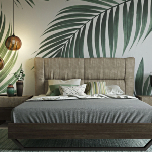 ΚΡΕΒΑΤΙ NABUK 4.1 LETTO ΓΙΑ ΣΤΡΩΜΑ 160x200cm ΜΕ ΞΥΛΙΝΕΣ ΤΡΑΒΕΡΣΕΣ ΚΑΙ ΜΕΤΑΛΛΙΚΗ ΒΑΣΗ ΣΤΗΡΙΞΗΣ