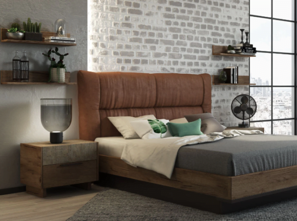 ΚΡΕΒΑΤΙ NABUK 6Β/320 LETTO ΓΙΑ ΣΤΡΩΜΑ 160x200cm ΜΕ ΞΥΛΙΝΕΣ ΤΡΑΒΕΡΣΕΣ ΚΑΙ ΞΥΛΙΝΗ ΒΑΣΗ ΣΤΗΡΙΞΗΣ