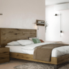 ΚΡΕΒΑΤΙ SOHO LETTO ΓΙΑ ΣΤΡΩΜΑ 160x200cm ΜΕ ΜΕΤΑΛΛΙΚΗ ΒΑΣΗ ΣΤΗΡΙΞΗΣ. ΧΡΩΜΑ ΤΕΧΝΗΤΟ ΚΑΠΛΑΜΑ DARK BROWN RUSTIC OAK D9