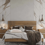 ΚΡΕΒΑΤΙ TEMPO LETTO ΓΙΑ ΣΤΡΩΜΑ 160x200cm ΜΕ ΞΥΛΙΝΑ ΠΟΔΙΑ. ΧΡΩΜΑ ΤΕΧΝΗΤΟ ΚΑΠΛΑΜΑ LEFKAS OAK M28