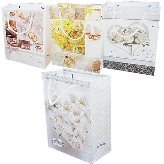 ΧΑΡΤΙΝΗ ΣΑΚΟΥΛΑ WEDDING 4 ΣΧΕΔΙΑ 31.5x39.5x9cm 12ΑΣΣ/600ΚΙΒ