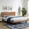ΚΡΕΒΑΤΙ ALICIA HM8218.11 ΑΠΟ ΜΑΣΙΦ ΞΥΛΟ ΑΚΑΚΙΑΣ 212,5x180x106εκ. ΓΙΑ ΣΤΡΩΜΑ 160Χ200