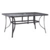 ΤΡΑΠΕΖΙ BRUNO 150X90Χ75Υεκ. ΜΕΤΑΛΛΙΚΟ ΟΡΘΟΓΩΝΙΟ ΓΚΡΙ ΜΕ ΤΡΥΠΑ ΟΜΠΡΕΛΑΣ Φ38  HM5145.11