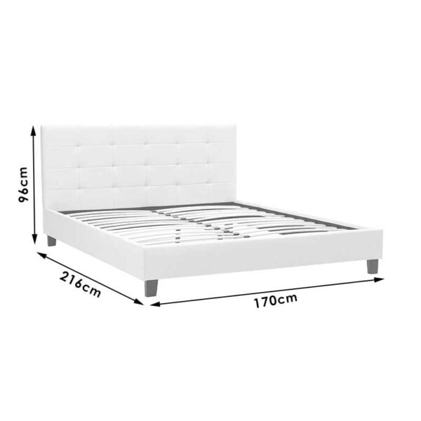 Κρεβάτι Desi pakoworld διπλό 160x200 PU χρώμα μαύρο ματ