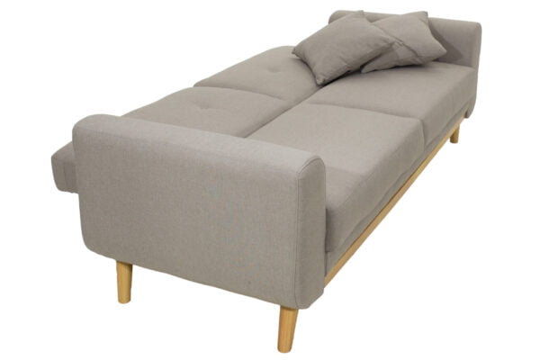 Καναπές-κρεβάτι Carmelo pakoworld με μπεζ ύφασμα 214x80x86εκ