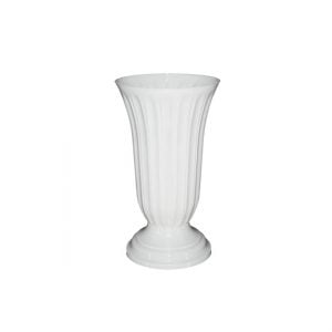 ΑΝΘΟΔΟΧΕΙΟ ΛΕΥΚΟ ΠΛΑΣΤΙΚΟ FLAKON LILIA - Φ16x29.5cm