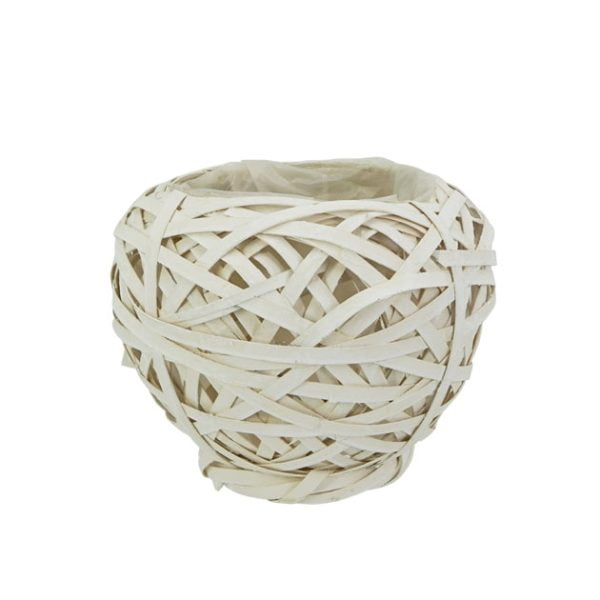 ΨΑΘΙΝΟ ΠΛΕΚΤΟ ΚΑΣΠΩ ΛΕΥΚΟ Φ20x15cm - 24/ΣΑΚ