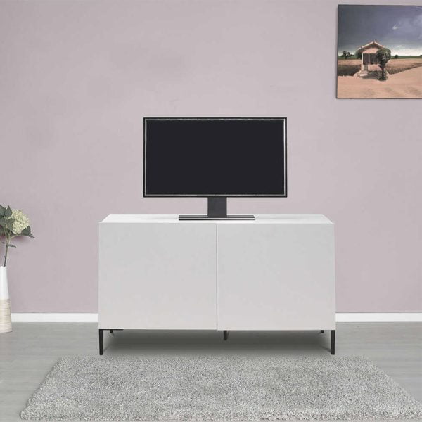 Έπιπλο τηλεόρασης Ruby Megapap μελαμίνης χρώμα λευκό 120x70x43εκ.