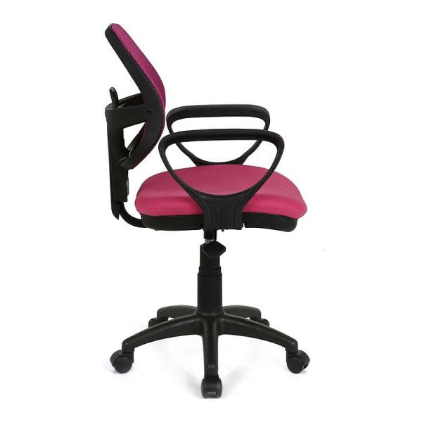 Καρέκλα εργασίας Evo Xwork Megapap υφασμάτινη χρώμα ροζ 55x54x90εκ.