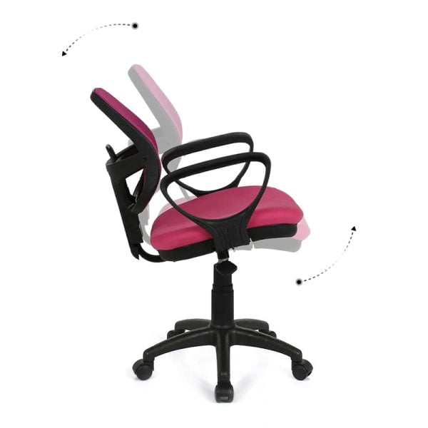 Καρέκλα εργασίας Evo Xwork Megapap υφασμάτινη χρώμα ροζ 55x54x90εκ.