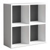 Βιβλιοθήκη Cube Megapap από μελαμίνη χρώμα λευκό 60x23x60εκ.
