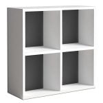 Βιβλιοθήκη Cube Megapap από μελαμίνη χρώμα λευκό 60x23x60εκ.