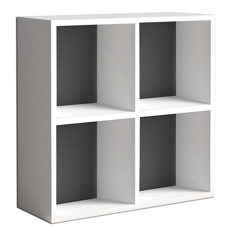 Βιβλιοθήκη Cube Megapap από μελαμίνη χρώμα λευκό 60x23x60εκ.