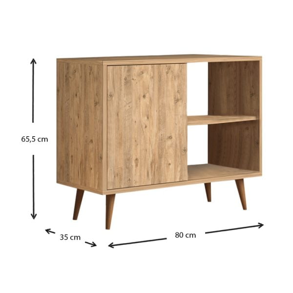 Κονσόλα - μπουφές μελαμίνης Luce Megapap χρώμα pine 80x35x66εκ.