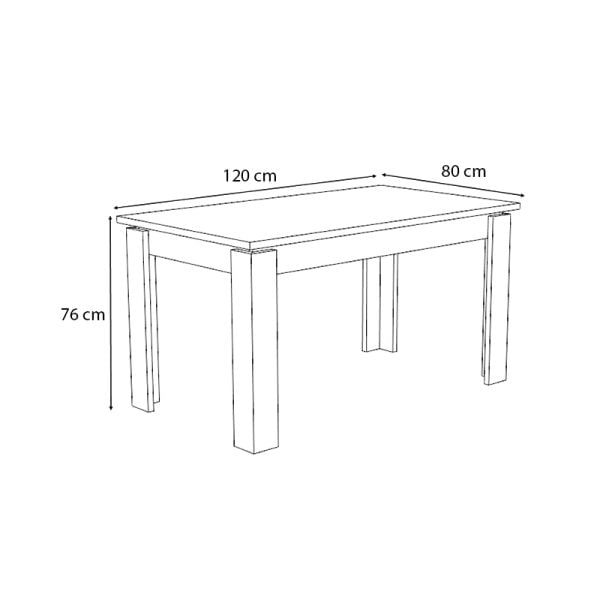 Τραπέζι Denzel Megapap μελαμίνης χρώμα ανθρακί 140x80x76εκ.