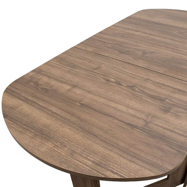 Τραπέζι μελαμίνης Winslet Megapap επεκτεινόμενο χρώμα καρυδί 34(63+63)x80x76εκ.