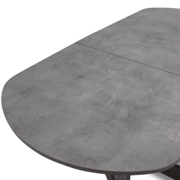 Τραπέζι μελαμίνης Winslet Megapap επεκτεινόμενο χρώμα ανθρακί 34(63+63)x80x76εκ.