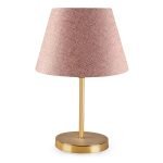 Φωτιστικό επιτραπέζιο Rosenthal Megapap ύφασμα Pvc/χρώμιο χρώμα ροζ/χρυσό 22x17x37εκ.