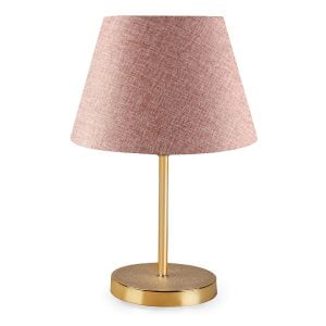 Φωτιστικό επιτραπέζιο Rosenthal Megapap ύφασμα Pvc/χρώμιο χρώμα ροζ/χρυσό 22x17x37εκ.