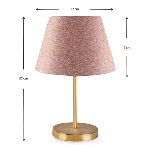 Φωτιστικό επιτραπέζιο Rosenthal Megapap ύφασμα Pvc/χρώμιο χρώμα ροζ/χρυσό 22x17x37εκ.