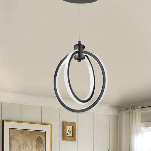 Φωτιστικό οροφής Led Tinkler Megapap μεταλλικό χρώμα μαύρο 18x21x60εκ.