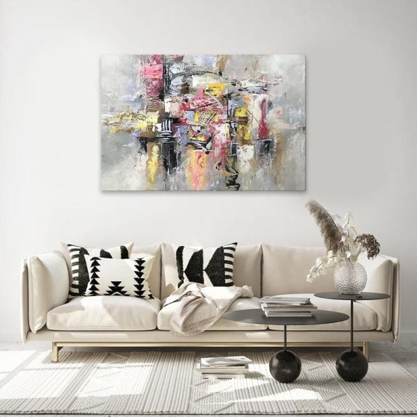 Πίνακας σε καμβά "Joyful" Megapap ψηφιακής εκτύπωσης 90x60x3εκ.