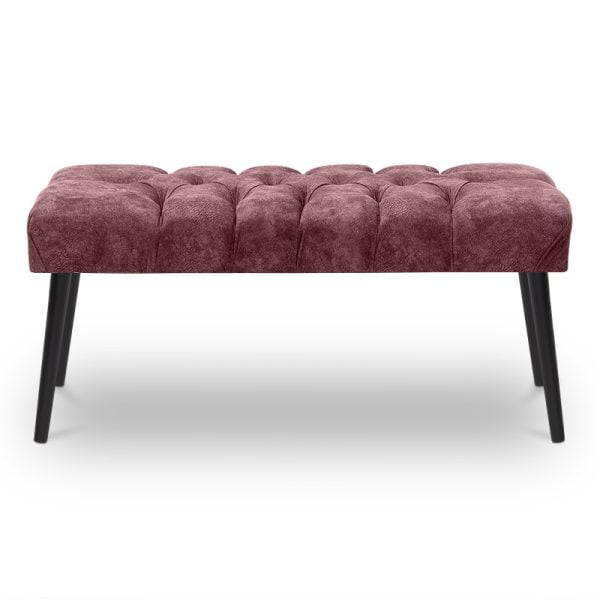 Σκαμπώ - ταμπουρέ Isabelle Megapap υφασμάτινο χρώμα μωβ 96x41x44εκ.