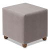 Σκαμπώ Ranma Megapap υφασμάτινο χρώμα ανοιχτό γκρι 40x40x40εκ.