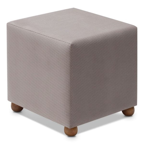 Σκαμπώ Ranma Megapap υφασμάτινο χρώμα ανοιχτό γκρι 40x40x40εκ.