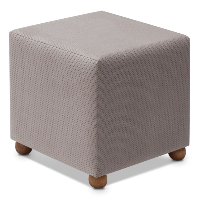 Σκαμπώ Ranma Megapap υφασμάτινο χρώμα ανοιχτό γκρι 40x40x40εκ.