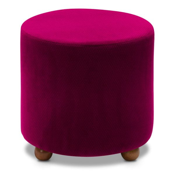 Σκαμπώ Mario Megapap υφασμάτινο χρώμα magenta 40x40x40εκ.