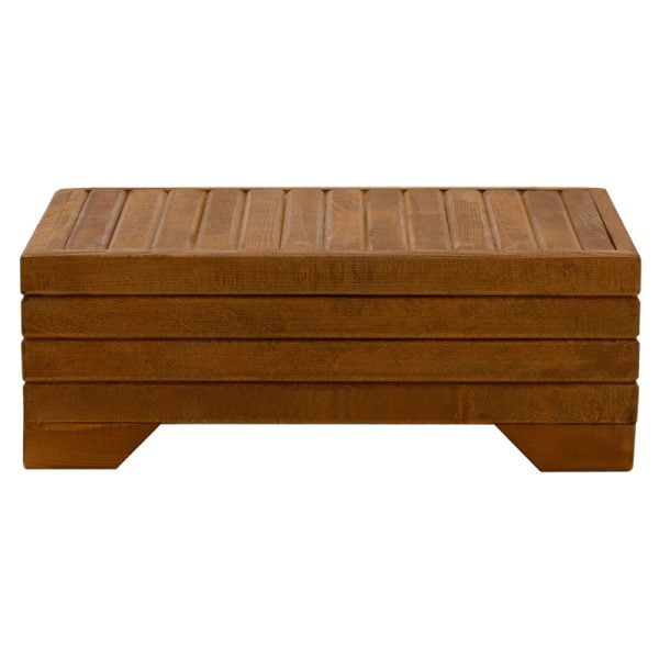 Τραπέζι κήπου Otis pakoworld μασίφ ξύλο οξιάς καρυδί 60x42x21.5εκ