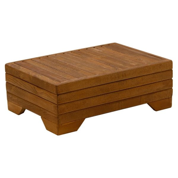Τραπέζι κήπου Otis pakoworld μασίφ ξύλο οξιάς καρυδί 60x42x21.5εκ
