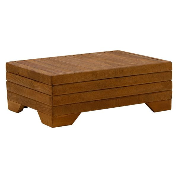 Τραπέζι κήπου Otis pakoworld μασίφ ξύλο οξιάς καρυδί 60x42x21.5εκ