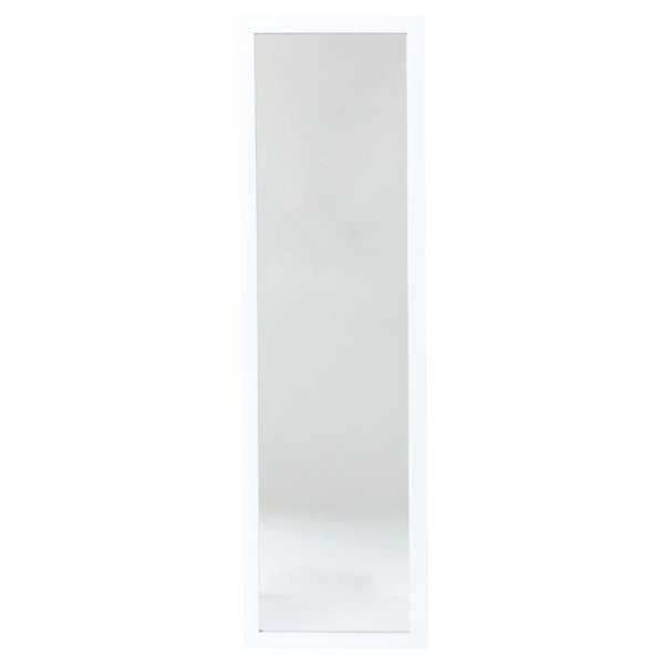 Καθρέπτης δαπέδου PWD-0112 pakoworld polyresin-γυαλί λευκό 39x33.5x125εκ