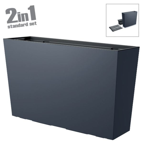 ΖΑΡΝΤΙΝΙΕΡΑ (2 ΣΕ 1) ΠΛΑΣΤΙΚΗ ΑΝΘΡΑΚΙ URBI CASE T - 77x23.5x68.6cm 2/20KIB
