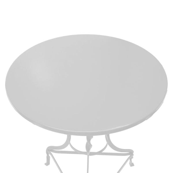 Τραπέζι Noah pakoworld μεταλλικό λευκό Φ58x72εκ