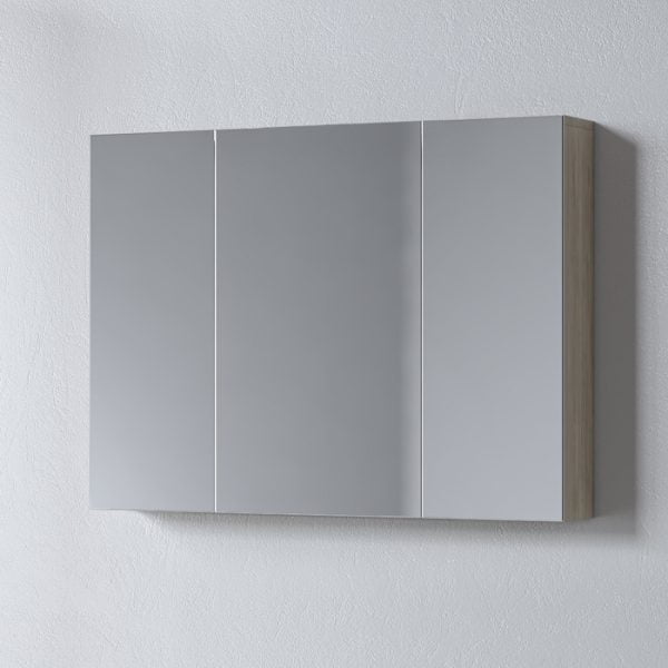 Καθρέφτης OMEGA BEIGE OAK 100 3MOM100BO0W με ντουλάπια 95x14x65cm