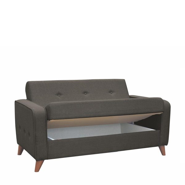 Καναπές Κρεβάτι Διθέσιος GABRIEL 2S Γκρι 146x79x81cm
