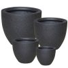 ΚΑΣΠΩ FIBER CLAY ΣΕΤ/4 ΜΑΥΡΟ-ΓΡΑΝΙΤΗ ΣΤΡΓΥΥΛΟ - 1/ΚΙΒ