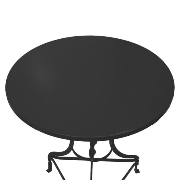 Τραπέζι Noah pakoworld μεταλλικό μαύρο Φ70x72εκ